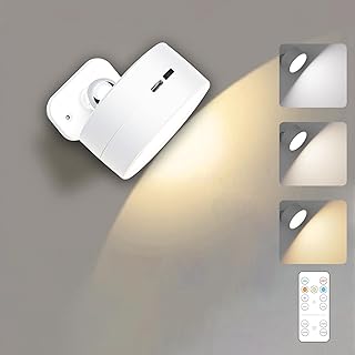 スポットライト LED ブラケットライト 間接照明 USB-C充電式 無段階調光 3000/4000/6000K色温度調整 360°照明角度調整 おしゃれ コードレス 工事不要 目に優しい 壁取付ランプ 高輝度 省エネ ベッドサイドランプ 寝室 授乳 玄関 停電 災害 緊急 地震 防災 リモコン付き (ホワイト)