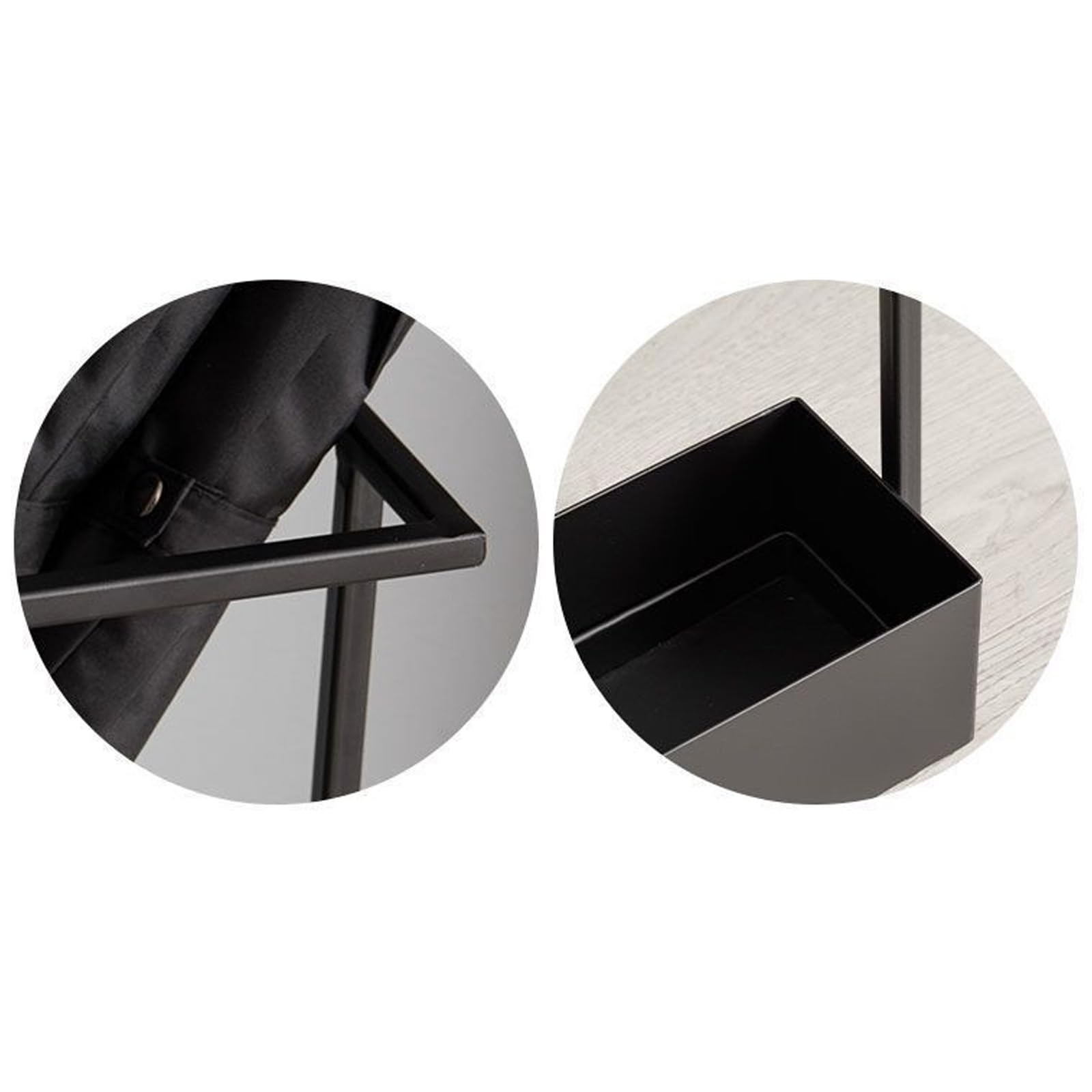 Portaombrelli Design Moderno Porta Ombrelli Metallo da Interno Esterno Gancetti E Vaschetta Scolapioggia Contenitore Ombrelli Rettangolare