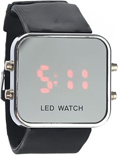 3Pcs Relógios Digitais Relógio Vermelho Unissex LED Relógio LED Espelho Relógio Espelho LED Relógio Vermelho LED Relógio Digital Pulseira De Silicone LED Número De Pulseira De
