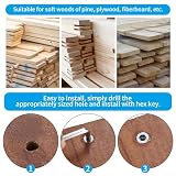 85 Wkładki gwintowane, nakrętki sześciokątne, nakrętki do wkrętów do drewna 1/4” x 15 (M6*15) mm, nakrętki gwintowane, nakrętki sześciokątne do mebli drewnianych