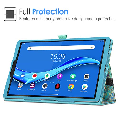Casebot Case For Lenovo Tab M10 Plus 10.3", Premium Pu Leather Folio Cover With Auto Sleep/Wake For Lenovo Tab M10 Plus (2020 2Nd Gen) Tb-X606F / Tb-X606X 10.3" Fhd Android Tablet, Shades Of Blue #TOP6