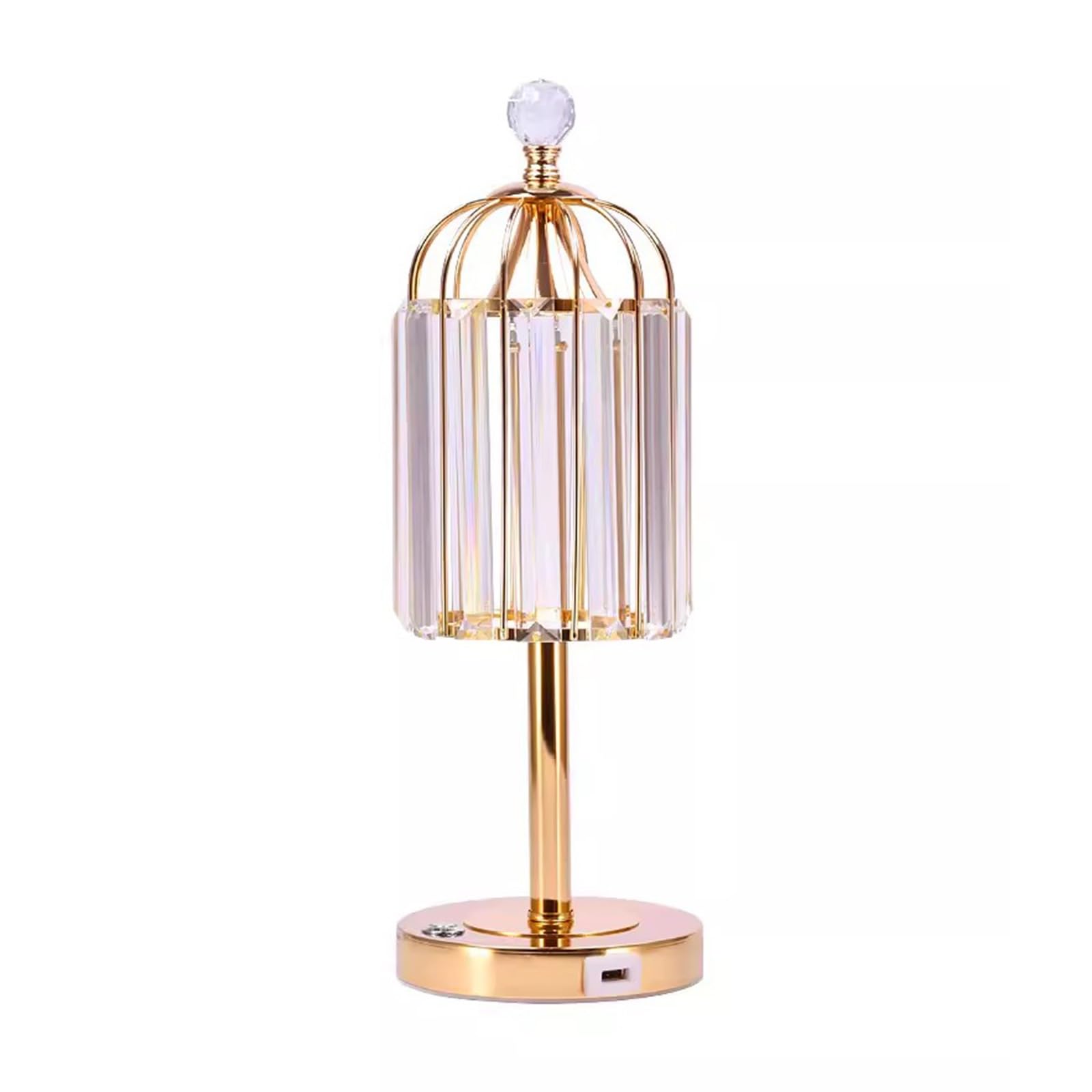Z4T8M2K6G5 Bedside Lamp Crystal Table Lamp Touch Dimming USB Cell Phone Charging Bedside for Bedroom Living Room Dining Study