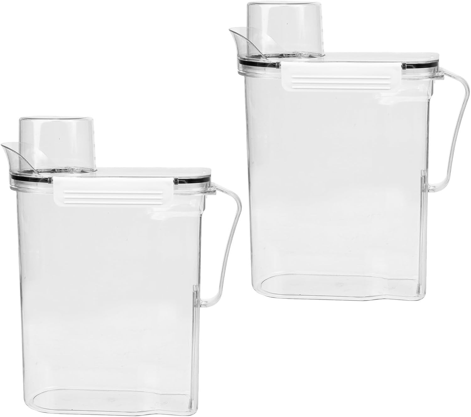 Abaodam 2pcs Laundry Detergent Powder Bucket with Lid and Handle Large