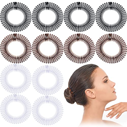Flexibles Haarband mit Einem Einsatzkamm 12 Stück Zickzack Haarband Zickzack Haarreif Haarreifen Damen zacken Flexibler Kamm Haarbandhalter für Frauen Mädchen Geeignet Für Damenmodeaccessoires Cover