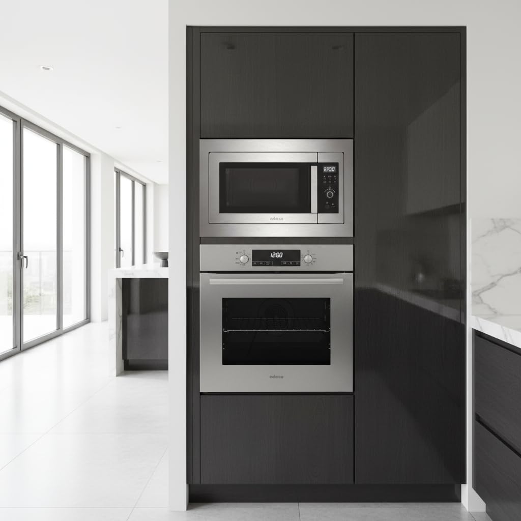 Edesa EMW-2020-IG X Einbau-Mikrowelle (integriert, Grillmikrowelle, 20 l, 700 W, Drehknöpfe, Edelstahl)