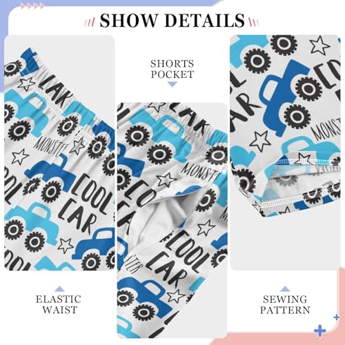 ZZXXB Cool Car Boys Long Pants Soft Trousers Elastic Waist Kids Lounge Bottoms with Pockets S-XL4