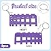 PH PandaHall 2-Pack Purple Acrylic Micro Locs Sizing Tool Knitting Gauge Ruler Wicks Sizing Tool Dreadlock Hair Accessory for Hair Styling DIY Braiding Christmas Halloween Salon Decoration