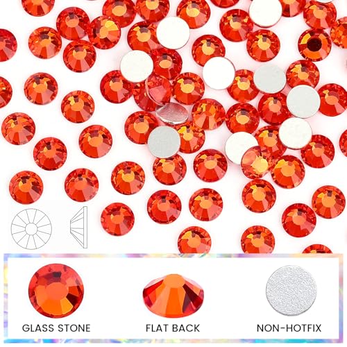 Image of Novani Rhinestones 288pcs Glass Rhinestones Crystal Flatback Gemstones for Crafts Nails Makeup Bags and Shoes Decoration(SS30, Hyacinth)