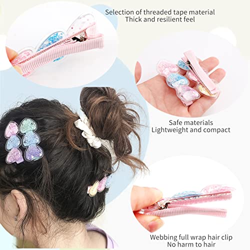 5 Pcs Heart Hair Clips, No Slip Glitter Hair Clip, Sequin Snap Hair Clip, Sparkle Transparent Hair Clip, Candy Hairpins, Girls Hair Clips Barrettes, Colorful Clips, Hair Accessories #TOP2