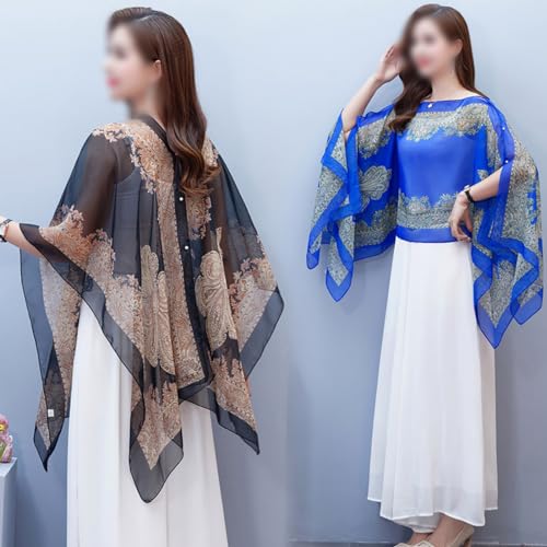 French Sun Protection Shawl, Sun Protection Chiffon Shawl for Women, Lady Fashion Casual Beach Shawl4