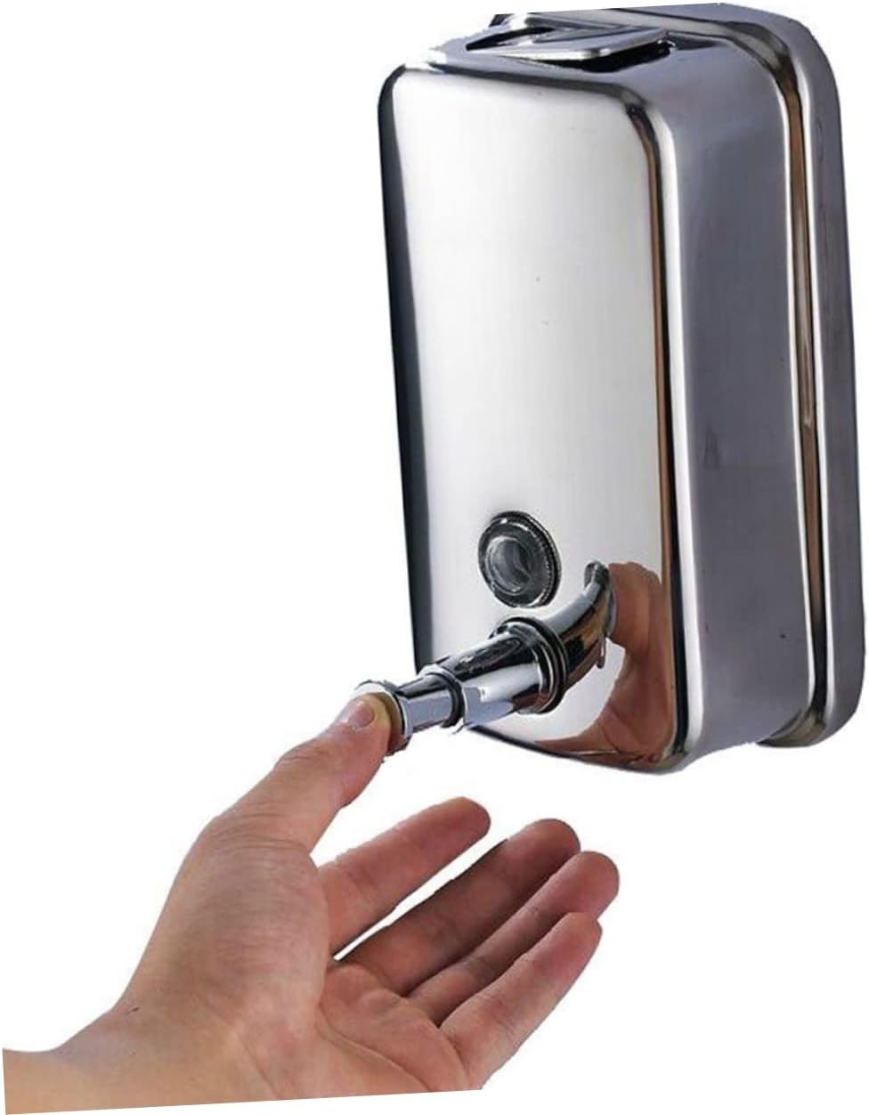 BESTYASH Thickened Wall Mounted Stainless Steel Liquid Soap Dispenser Refillable Pump for Bathroom Shampoo Conditioner Lotion Home Hotel Use