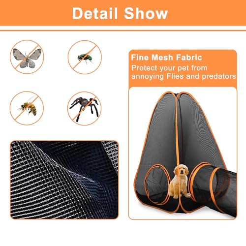 DiDiBirDi Cercado Para Gatos Ao Ar Livre 7 Em 1, Túnel De Cercadinho De Malha Dobrável E Pop-Up Para