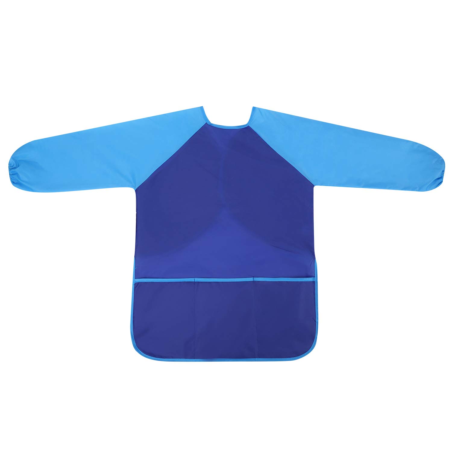 Huihuasumiao000031ncuk Boys Dark Blue Kids Waterproof Art Smock Children Paint Apron Painting Smock Long Sleeve Toddler Play Aprons Girls Artist Painting Aprons With 3 Pockets For Painting, Cooking, Crafts, Eating For Age 5-7 Years