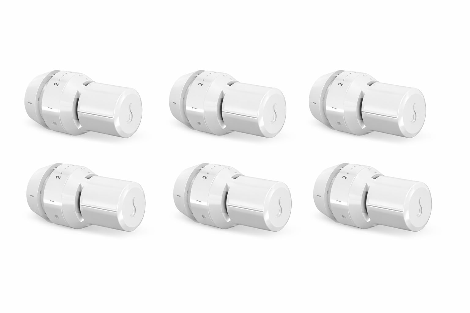 6X Cosmo Thermostatkopf weiß M30 x 1,5 ohne Nullstellung | COTK