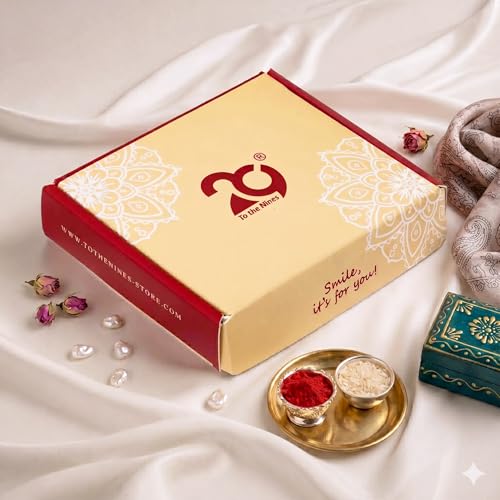 Image of To The Nines Men Rakhi For Brother With Tilak Material And Greeting Card - Pack Of 2 Rakhi