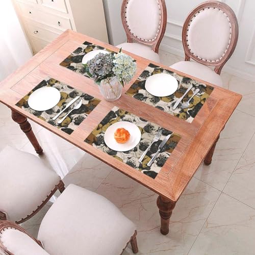 Set de table imprimé résistant à la chaleur et antidérapant lot de 6