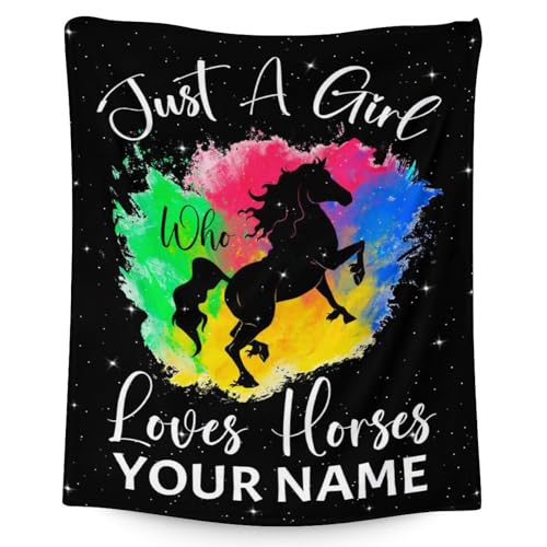 Personalized Horse Blanket for Women, Girls - 60
