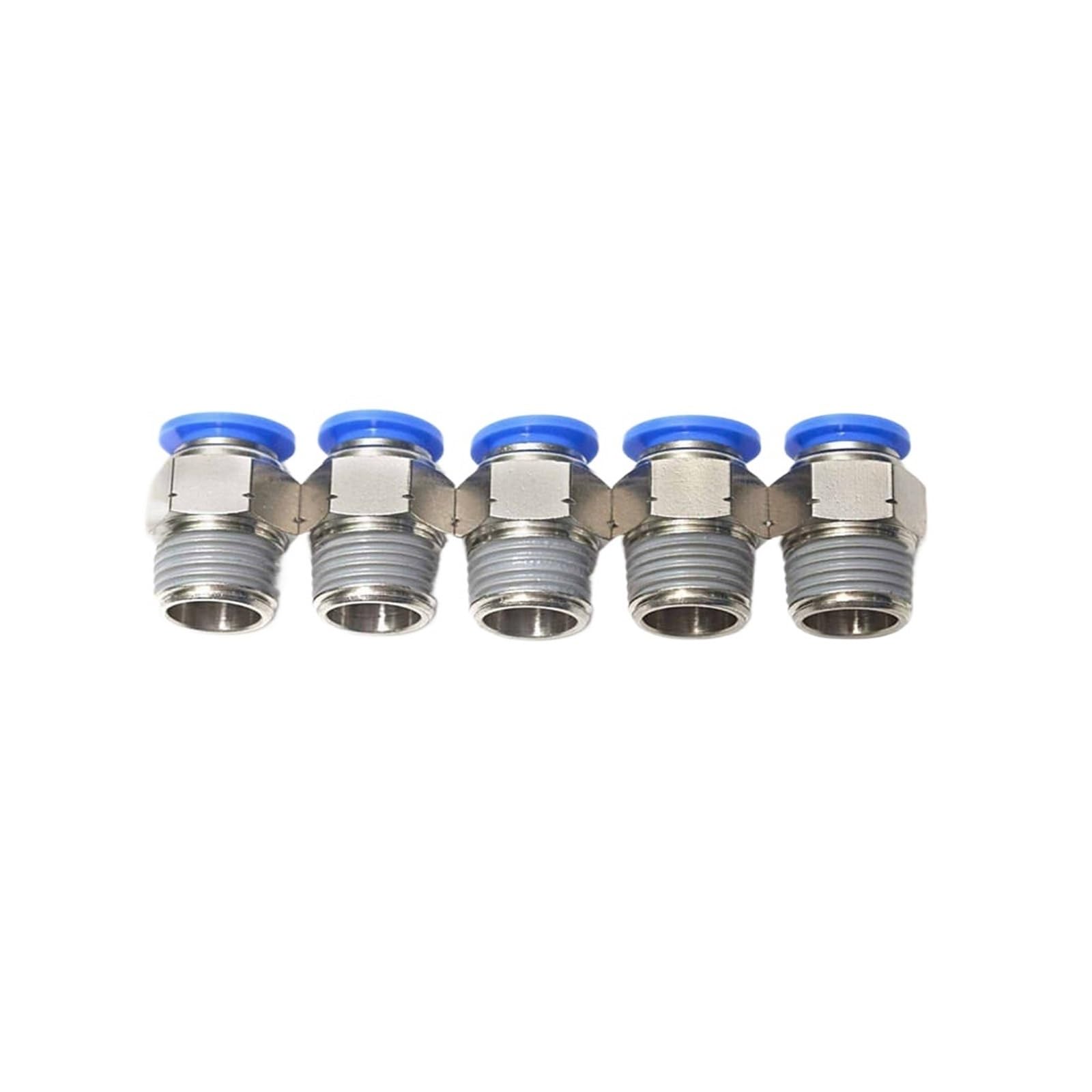 Szybkozłącze Push-In do podłączenia 1/2" rura zewnętrzna X męski gwint NPT pneumatyczne proste złącza/złącze(Pack of 5)