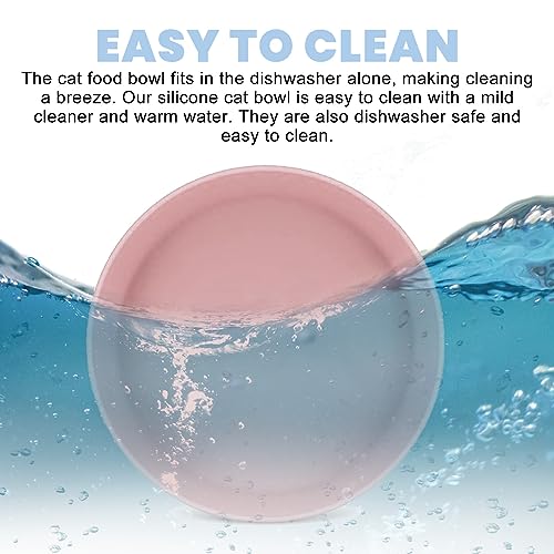 3 Pcs Katzennapf, Futternapf Katze, Silikonnapf Breit, Rutschfester Trinknapf für Trockenfutter und Nassfutter, Flacher Design, Multifunktionales Futternapf für Katzen und Hunde