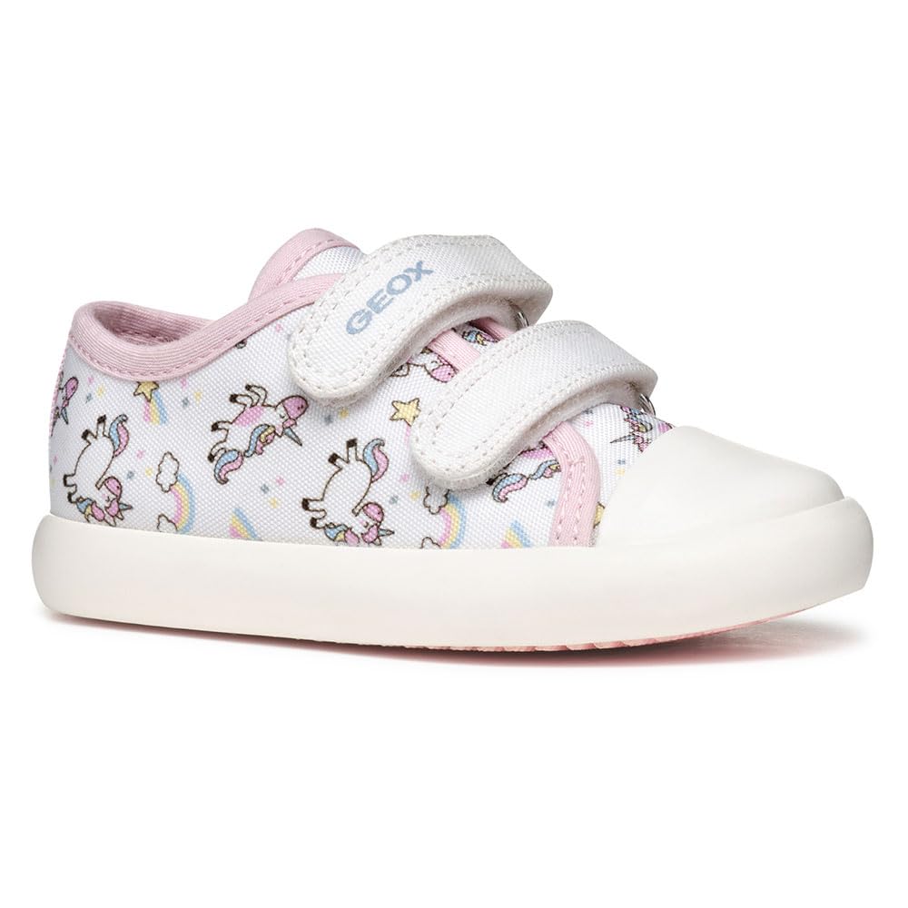 Geox B Gisli Girl B - Scarpe Da Ginnastica Baby - Madchen, White/Pink,-image