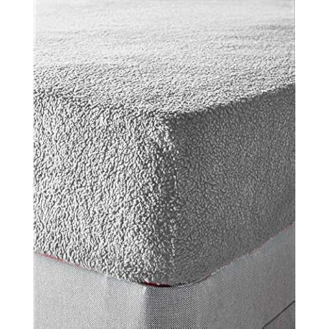 StarX SOFT TEDDY BEAR FUR SHERPA CUDDLY FLEECE FITTED SHEET BEDDING BED LINEN (Double, Silver) Cover