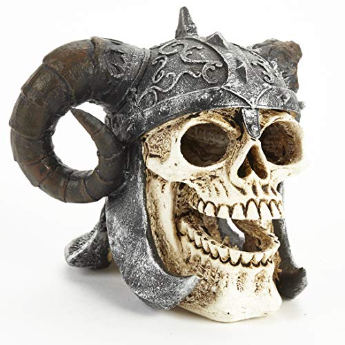 Pet Ting - Casco de cráneo Vikingo, Adorno de Tanque, decoración, Esqueleto