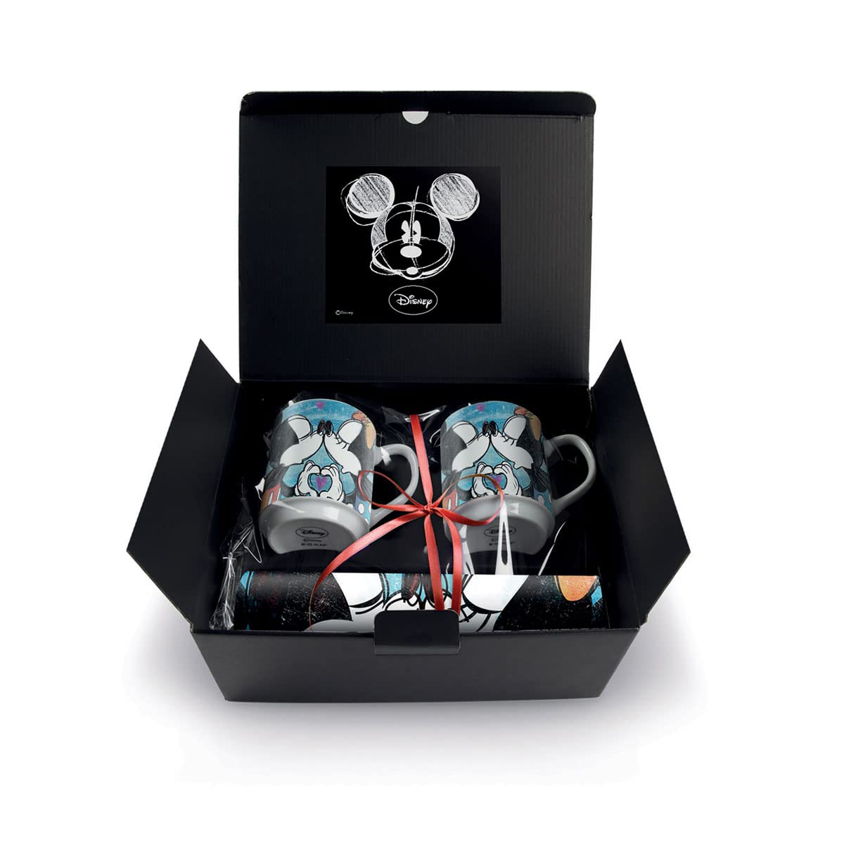 Egan Set of 2 Mickey Stackable Mug with 2 Placemats
