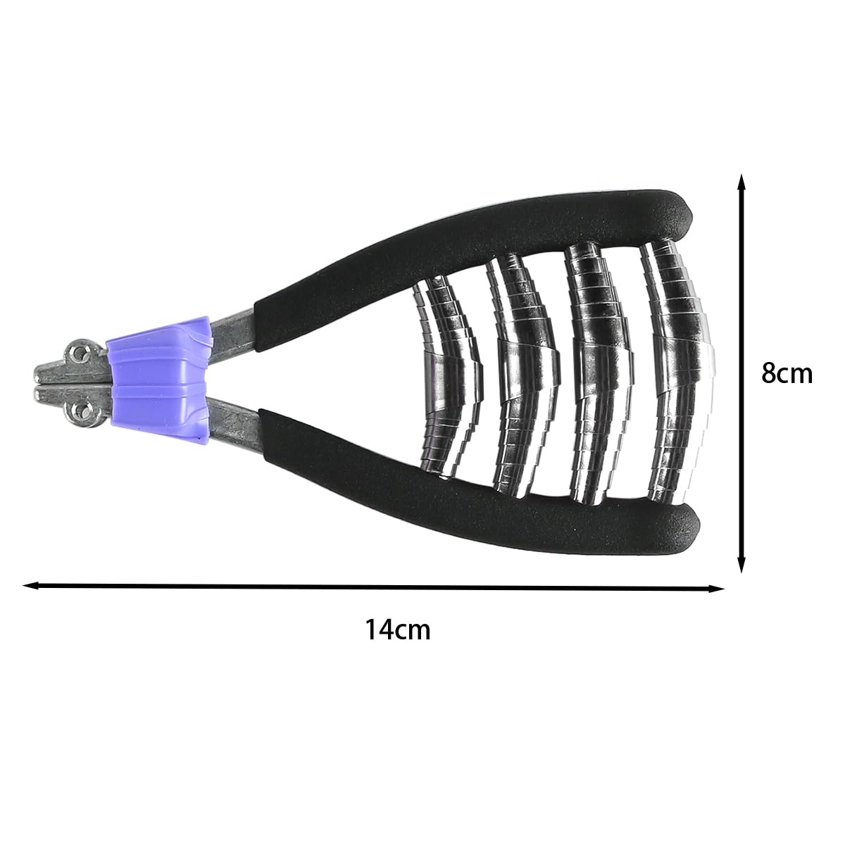 Pince de démarrage à 4 Ressorts pour Cordage de Raquettes de Tennis et de Badminton 7,5 x 14 cm Noir