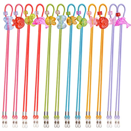 Eyewear Retainers,12 Pieces Colorful Eyeglass Chains Kids Glasses Strap Eyeglass Frame Holder Nylon