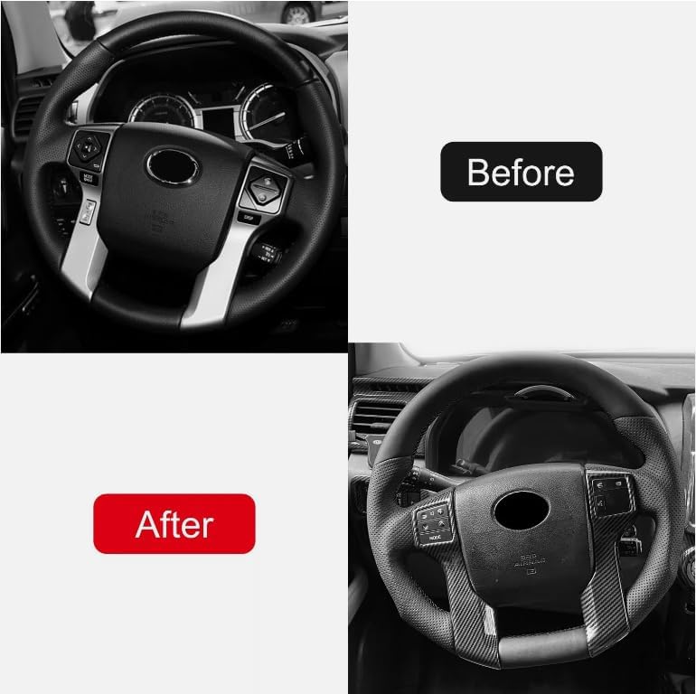 For Toyota Tacoma 2016-2023 Heated Steering Wheel Black Leather Customized Style 1pcs Car Accessories
