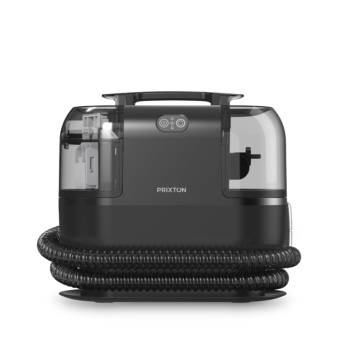PRIXTON Aspirador de Alfombras y Tapicerías AquaClean Steam Pro 1700W con Vapor y Agua Caliente 60 °C, 15 kPa, Doble Depósito y 4 Accesorios