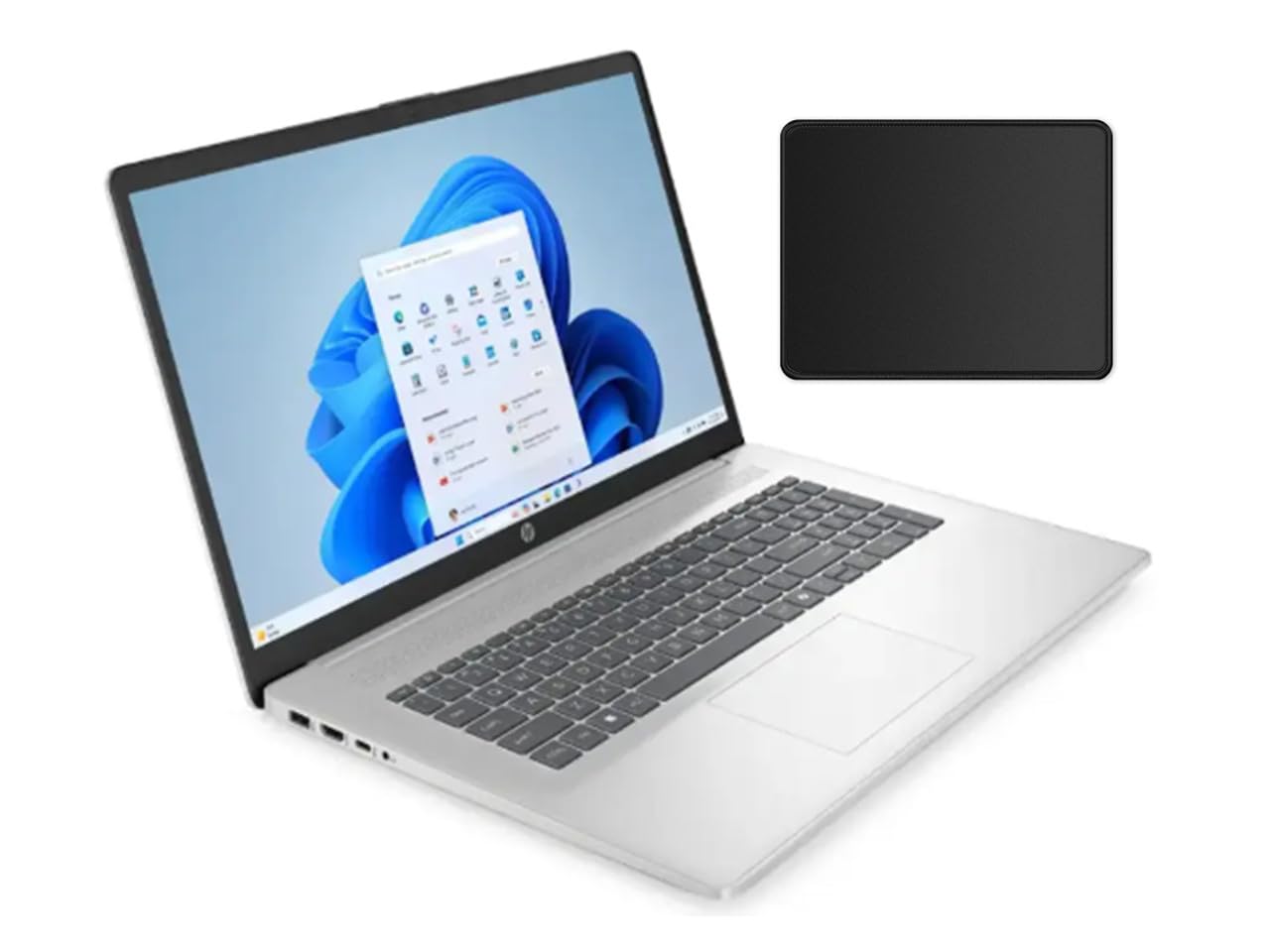 HP 17.3" HD+ Laptop|Intel Core i3-N305|Intel UHD Graphics|Copilot|Camera|Silver| 8GB RAM | 256GB SSD |Windows 11 Home |Bundle with Mouse Pad