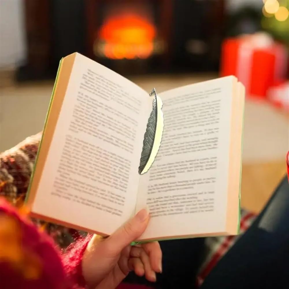 Segnalibri luminosi in metallo con piuma e ciondolo drago volante vintage segna libro per insegnanti regalo bellissimi accessori per libri (* 10)