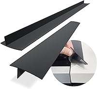 Vista 1 de KindGa - Cubierta de silicona para cubrir los espacios entre la mesada y la cocina, cubierta larga para tapar los espacios entre los Negro