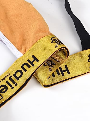 Men’s underwear soft Thongs for Athletic Supporters Printed pattern JockStrap Breathable Sexy Pack of 54