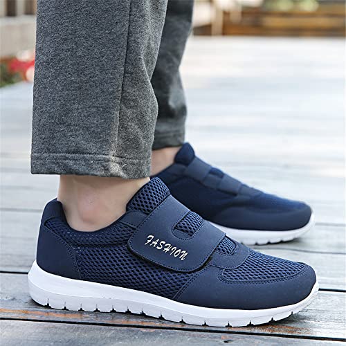 Image of LEADER SHOW Men's Casual Comfort Walking Shoes Ultralight Flats Non-Slip Hook & Loop Fashion Sneakers