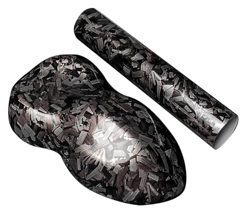 Film vinyle fibre de carbone forgée argent pour protéger et embellir les coques de moto