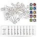 Chanzon 100 pezzi (10 colori x 10 pezzi) Assortimento di luci a diodi LED da 3 mm (lenti trasparenti trasparenti) Lampadine a emissione di luce Kit assortiti Varietà di colori Bianco Verde Blu UV