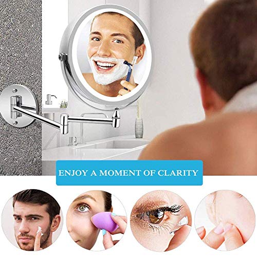 Miroir de rasage extensible pivotant pour une vision nette