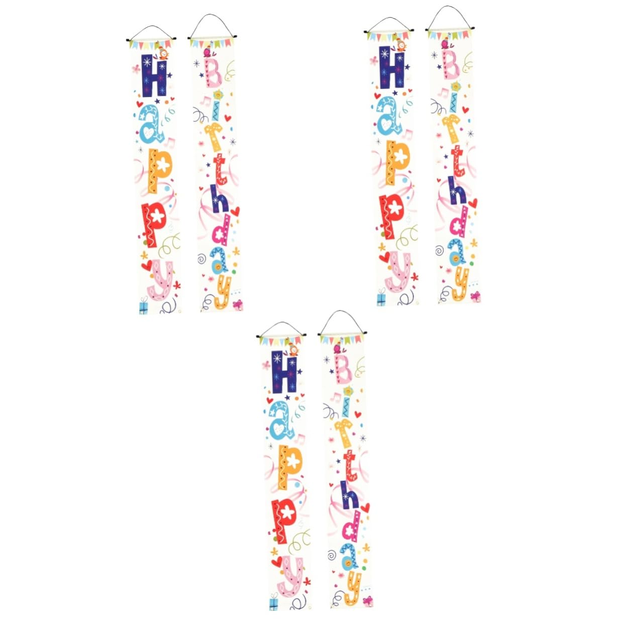 Cabilock 3 Paia Per Feste Di Compleanno Striscione Appeso Alla Porta Oggetto Di Decorazione Per Feste Striscione Di Buon Compleanno Divertente Segni Sfondo Non Sbiadire Poliestere