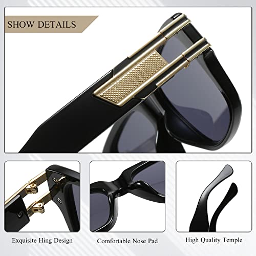 Vintage Steampunk Sunglasses Men Oversize Sun Glasses Women Retro Shades UV400 zonnebril dames3