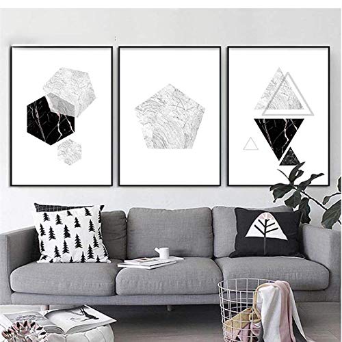 Peintures géométriques salon moderne pour sublimer votre décoration intérieure épurée