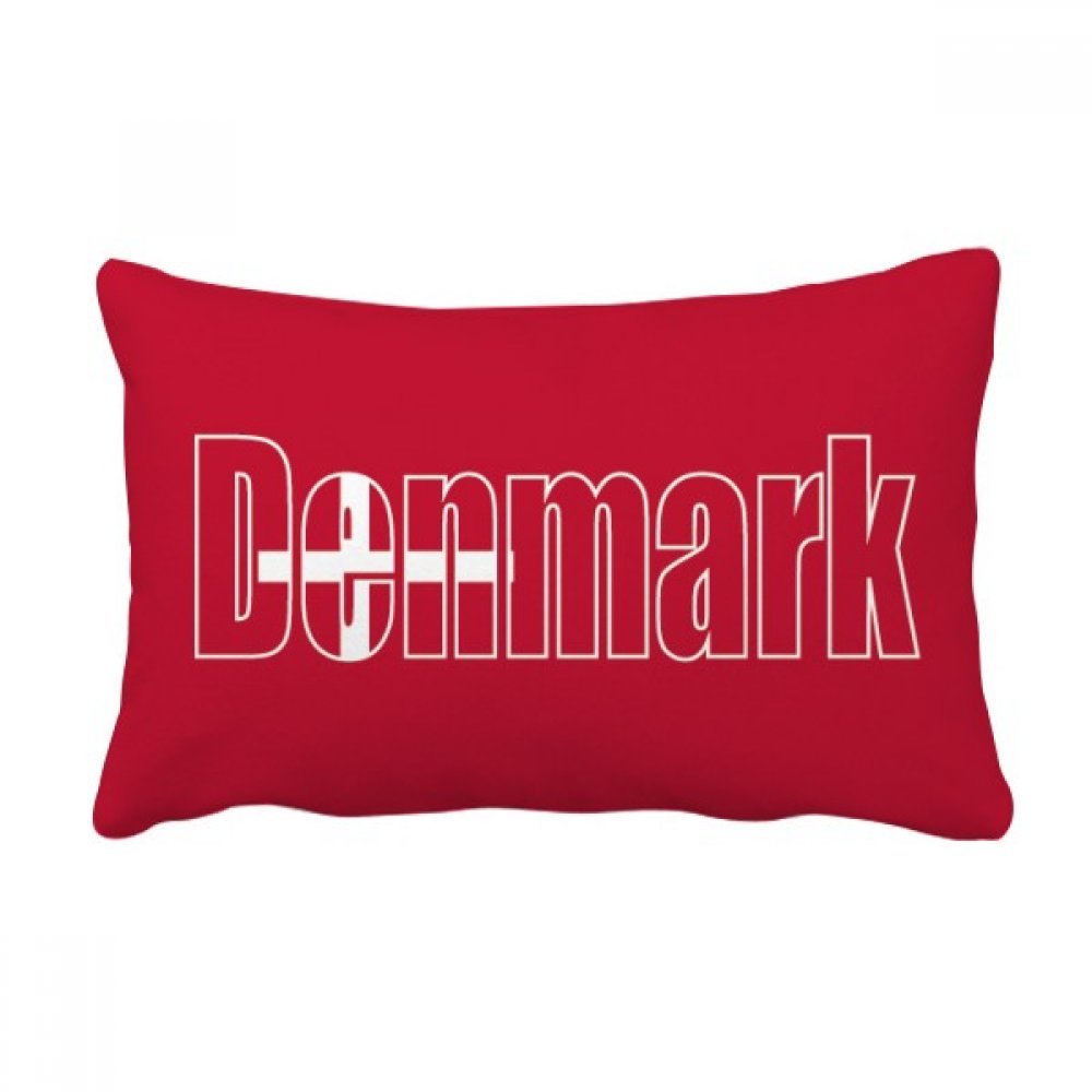 Oreiller lombaire motif Danemark coussin déco canapé idée cadeau voyageur