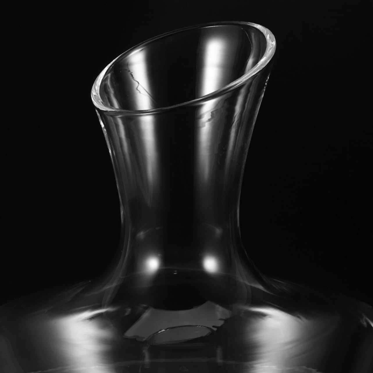 Glass Oblique Wine Decanter Set with Ice Bucket, Glass
