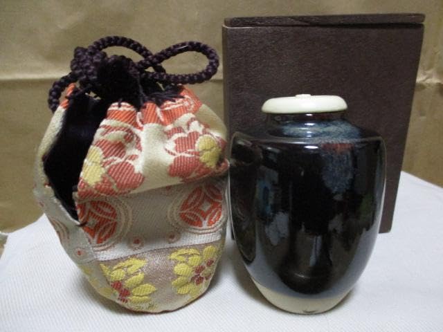 茶入　茶碗等3点 茶道具 抹茶茶碗（まっちゃちゃわん） 乾山写茶碗 紫露草 鈴木 一点