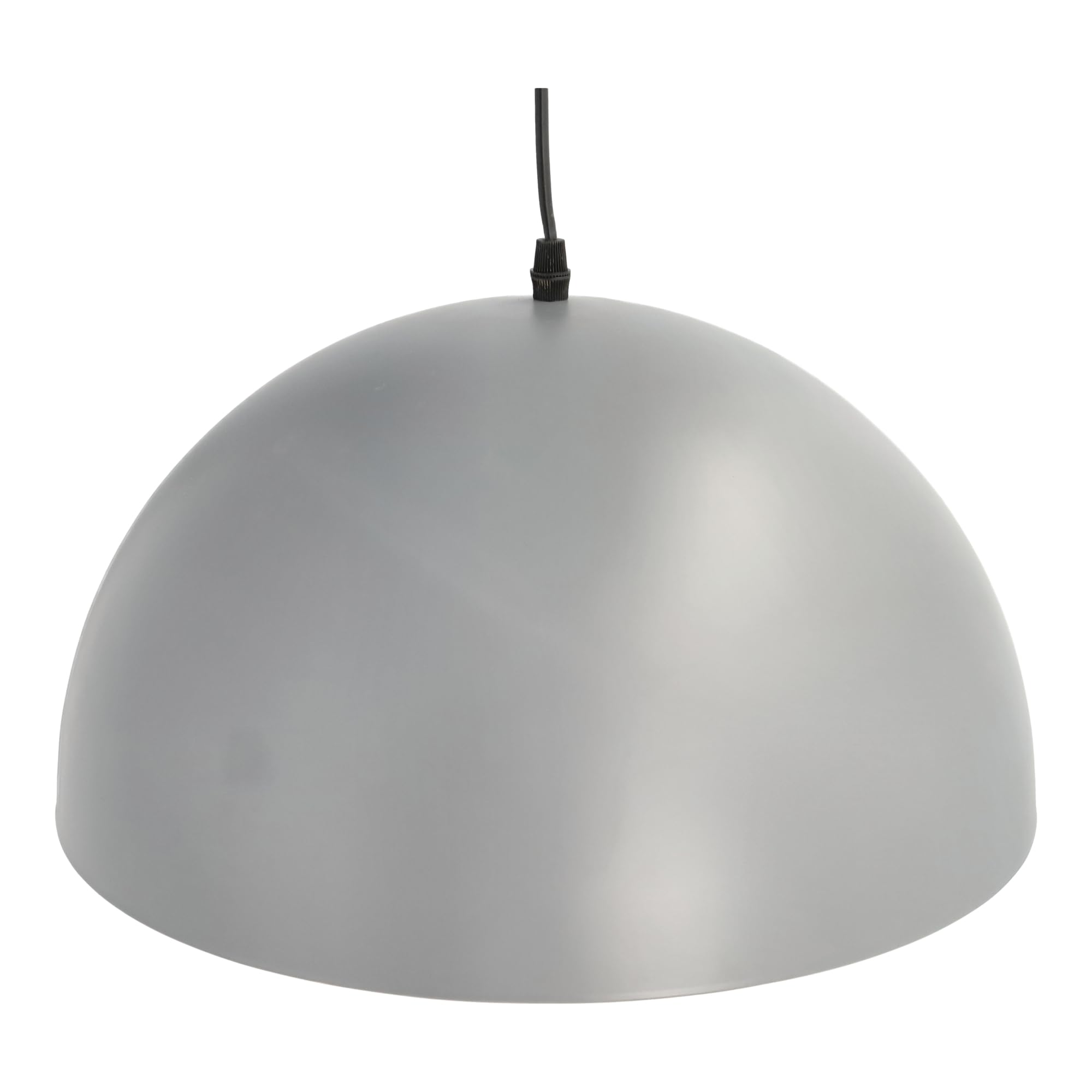 Jandei - Metalowa lampa wisząca, matowa, rozmiar 40 cm, nowoczesny minimalistyczny design, klosz kopułowy, uchwyt lampy E27, idealny do kuchni, jadalni, salonu, sypialni (szary)