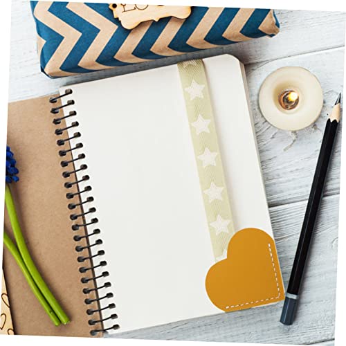 Marque-page cœur d'angle en cuir pour scrapbooking et lecture - 5
