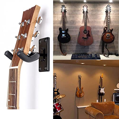 Youoklight Guitar Wall Mount, Metal Guitar Hanger Wall Mount, Wall Guitar Mount With Screws, Guitar Stand Wall, Guitar Holder Use For Acoustic Electric Guitar, Bass Banjo, Mandolin, Ukulele. Pack Of 2 #TOP5