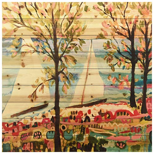 Empire Art Direct Nautical Whimsy Sea View Arte De Legno Digital Print On Solid Wood Wall Décor, 36 In. X 1.5 In. X 36 In, Multicolor #TOP7