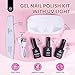 Beetles White Gel Nail Kit with U V Light, 5 Pcs Gel Polish Kit with Base & Top Coat and Nail File for Beginners White DIY Salon Soak Off Manicure Home Women Gifts